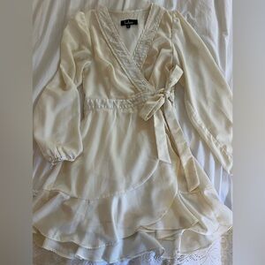Lulu’s Cream Mini Dress